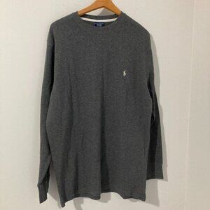 Polo Ralph Lauren Mens XL Gray Thermal Sleep Shirt 100% Cotton Logo